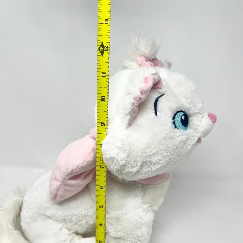 Disney Store The Aristocats Marie Plush White Pink Kitten Stuffed Animal 12 inch